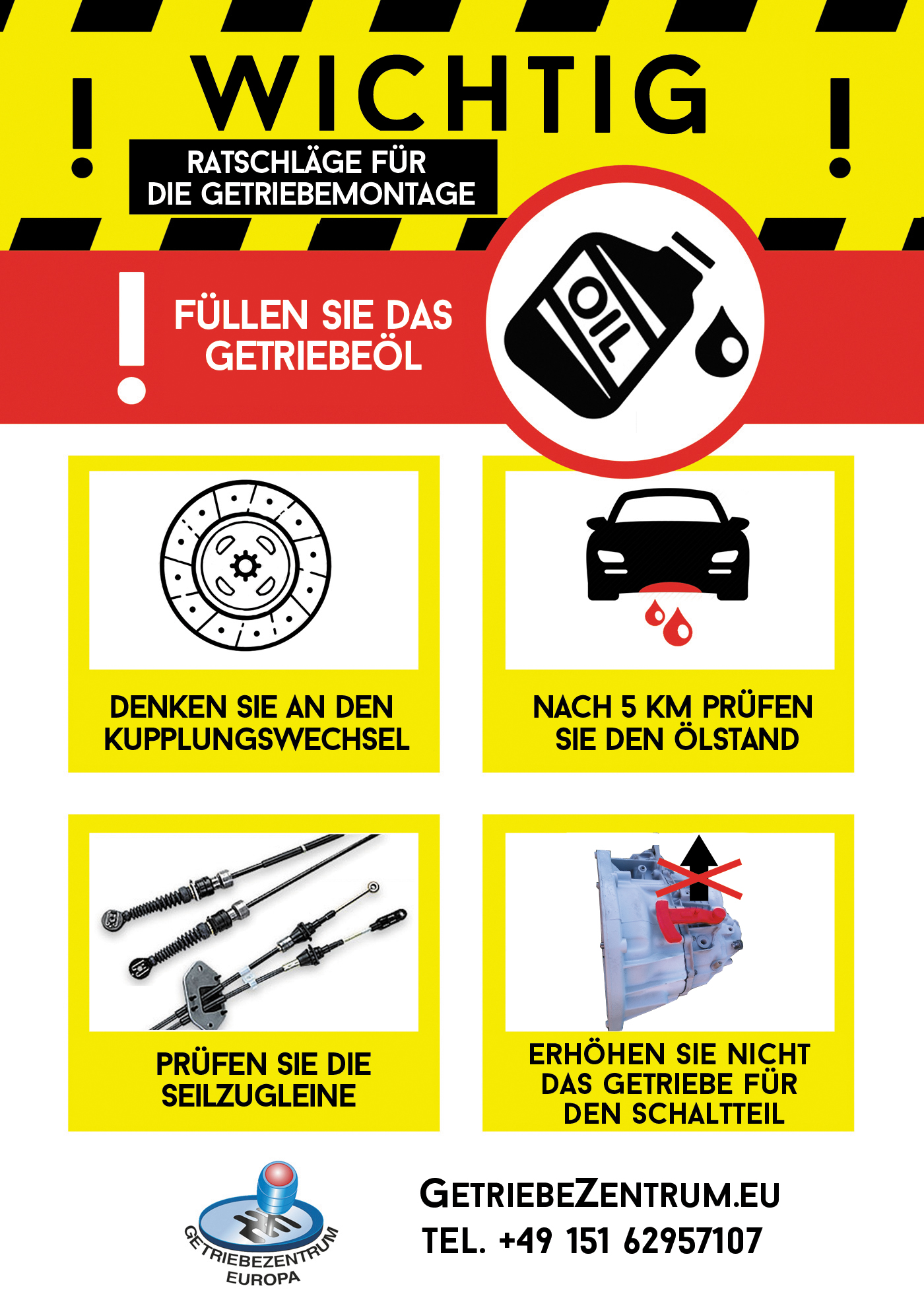 Ważne! Wskazówki dotyczące montażu skrzyni